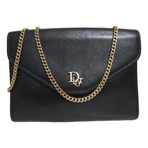 Dior Black Leather Chain Bag